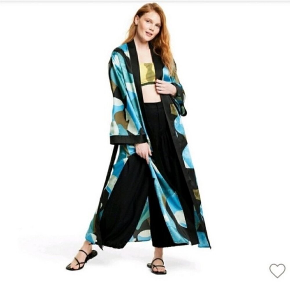 Fe Noel X Target Mixed Paint Print Swim Cover Up  SMALL NWT